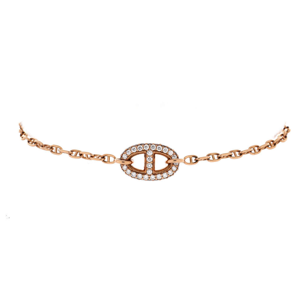 Hermes New Farandole Bracelet 18K Rose Gold with Diamonds